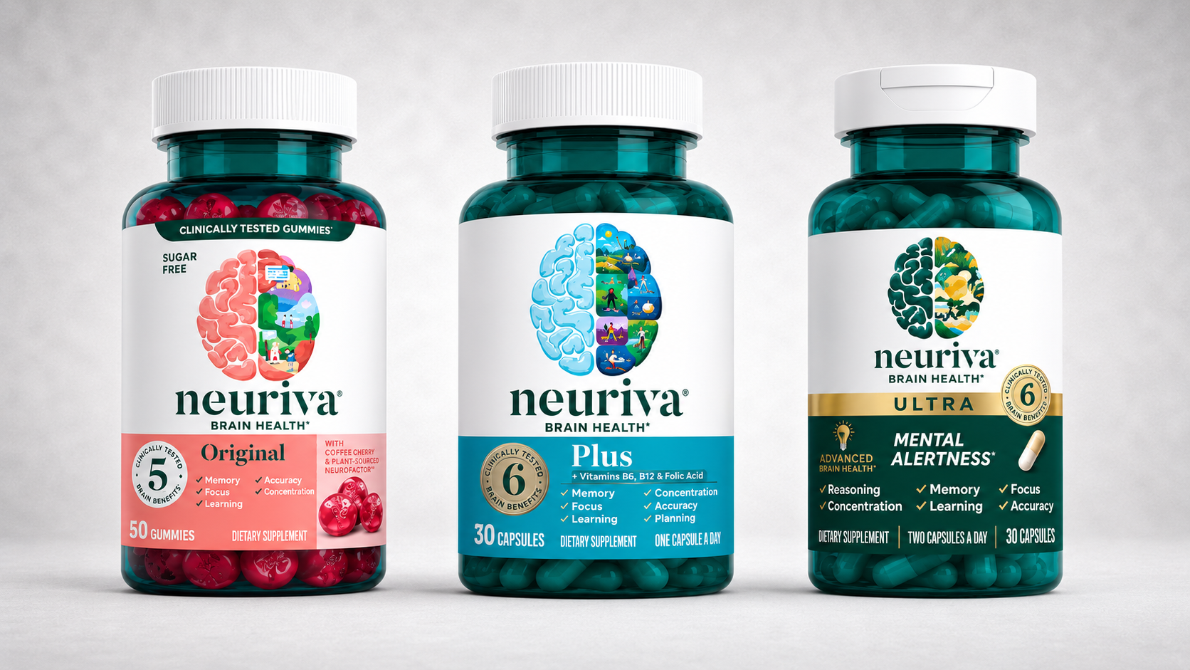 Neuriva and Neuro Serge comparison bottles